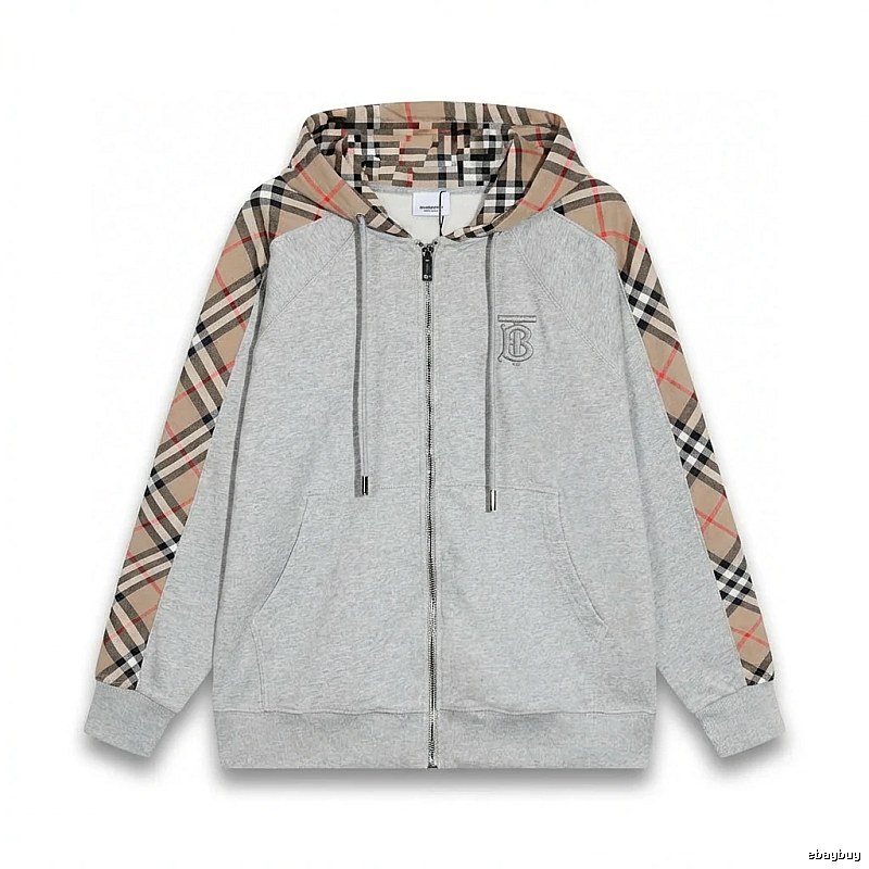 Burberry checkered casual style grey coat