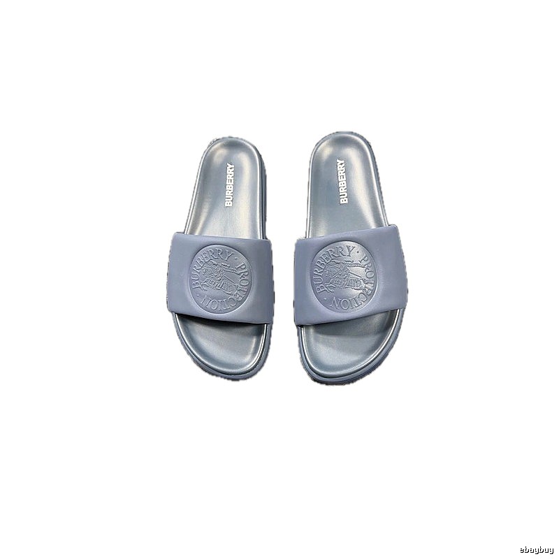 Burberry Embossed Knight Pattern Minimalist Dusty Blue Slides