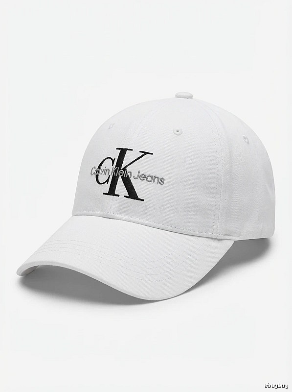Calvin Klein minimalist style white baseball cap