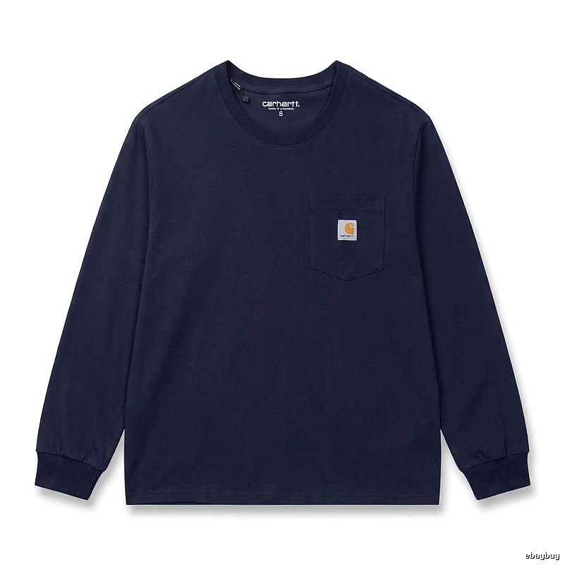 Carhartt basic simple navy long-sleeve