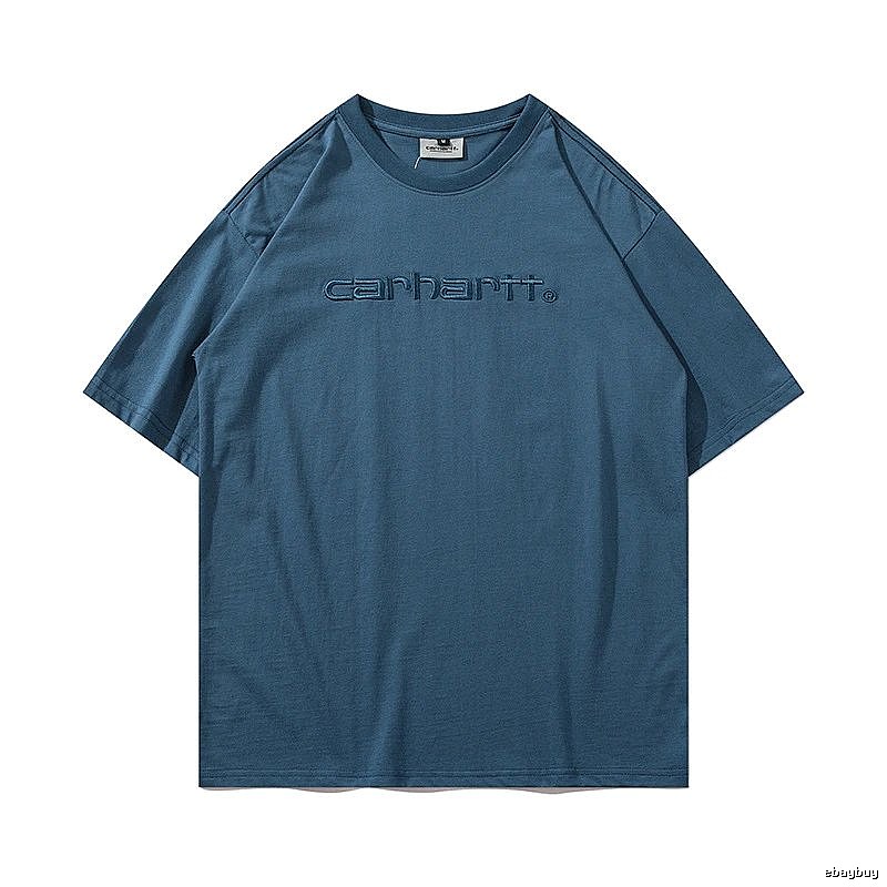 Carhartt Daily Logo T-shirt Light Blue Subtle for City Outfits