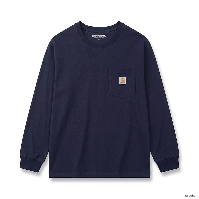 Carhartt simple and casual style navy long-sleeve