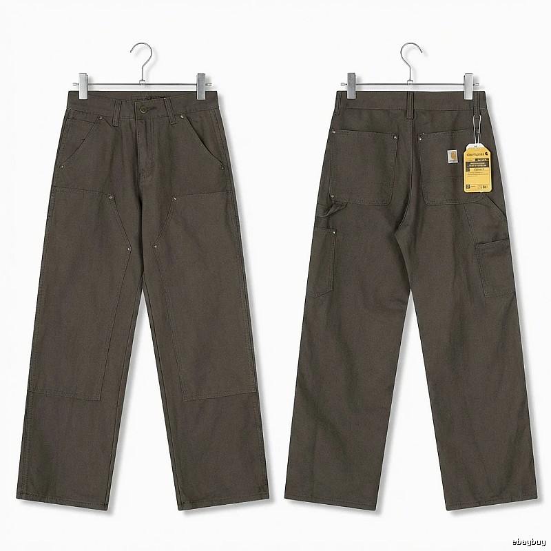 Carhartt workwear style dark gray long trousers