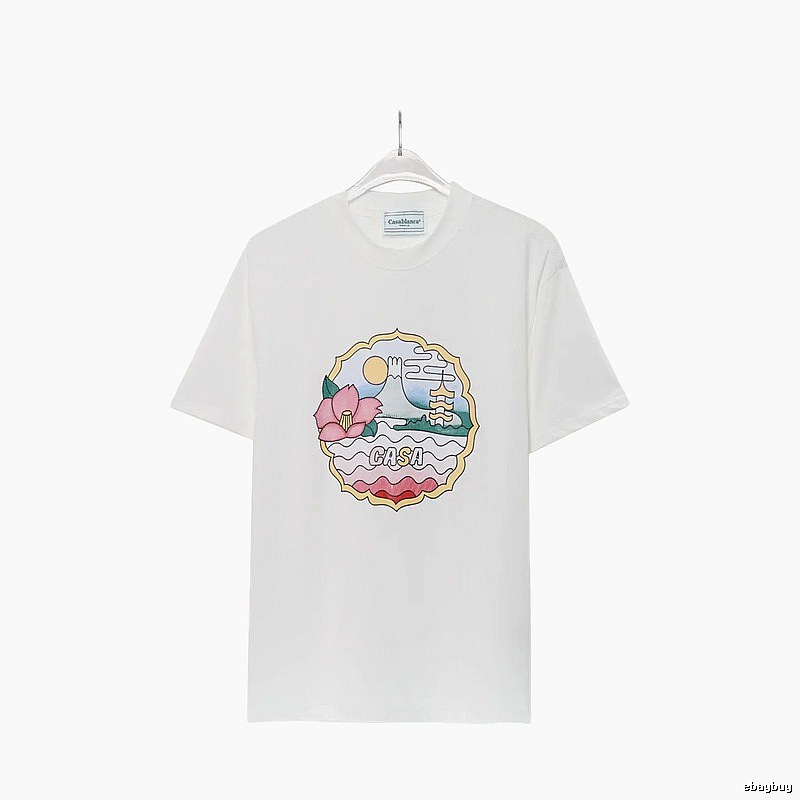 Casablanca - printed Japanese - style white T - shirt