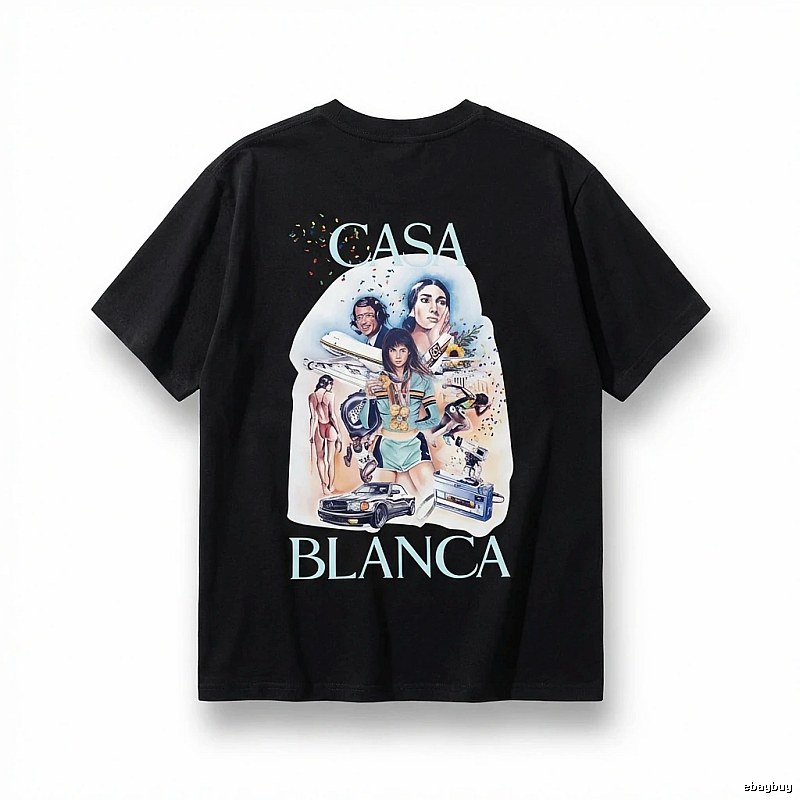 Casablanca retro style black T-shirt
