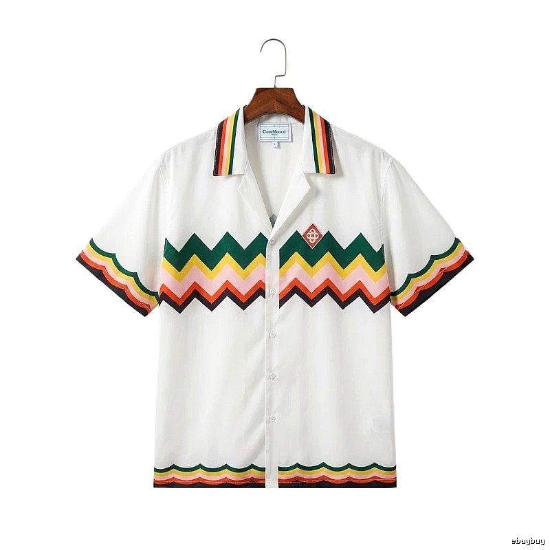 Casablanca retro-style colorful striped shirt