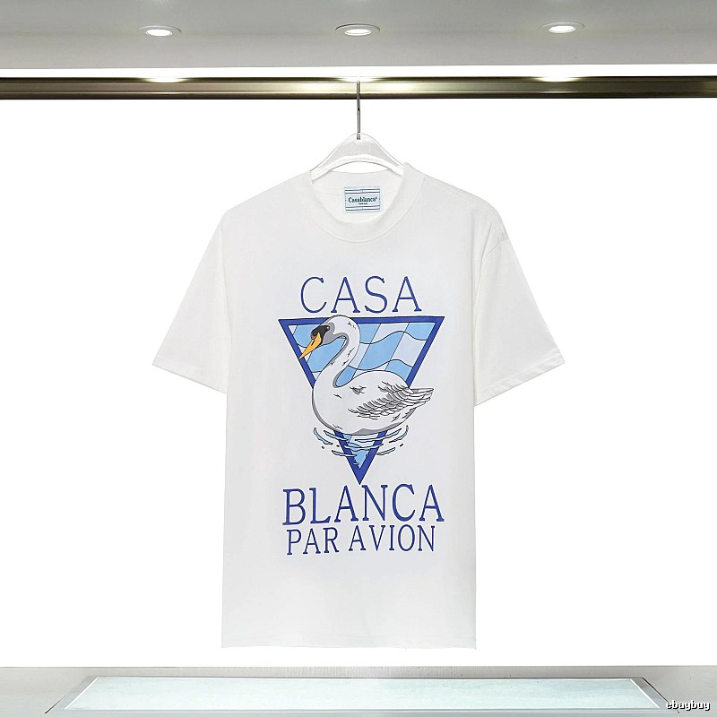 Casablanca Swan Print White T-shirt