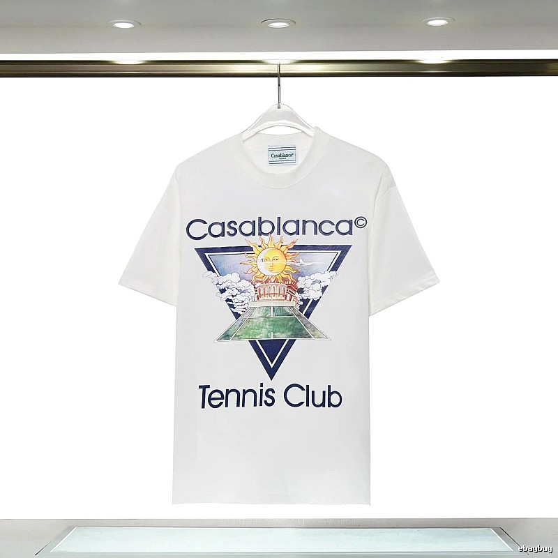 Casablanca White T-shirt with Sun Print