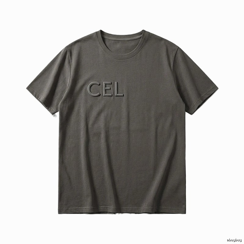 CELINE minimalist style dark gray T-shirt