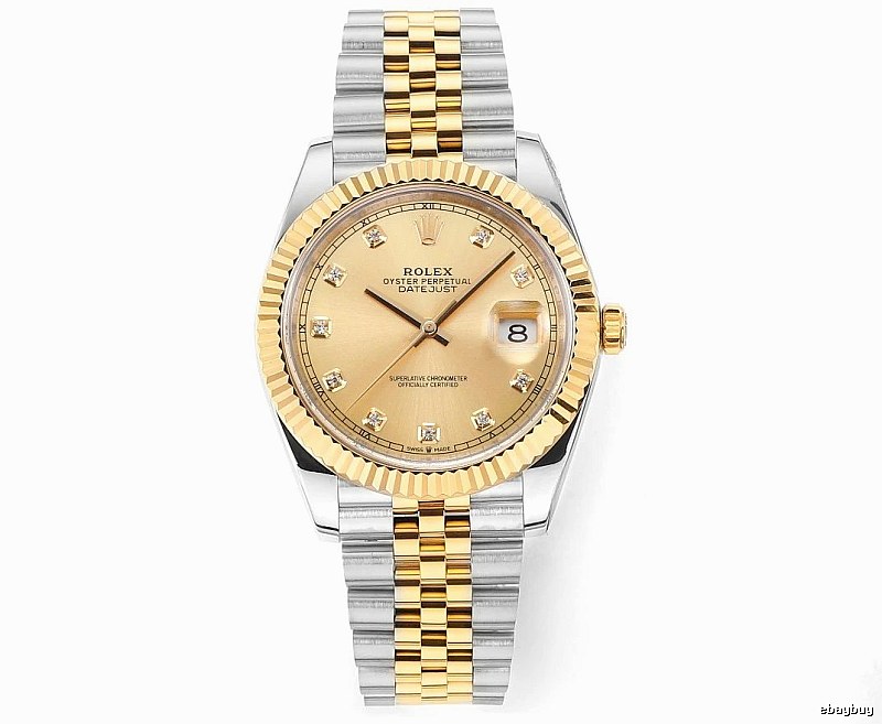 Champagne Dial Silver And Gold Rolex Two-Tone Datejust Watch
