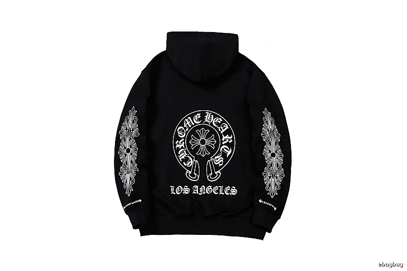 Chrome Hearts 2088-26 Black Cross Graphic Hoodie Streetwear Look