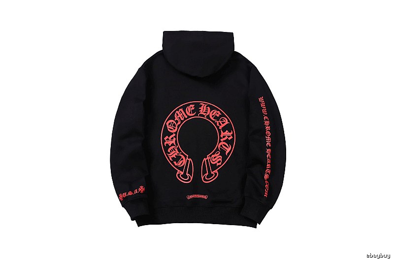 Chrome Hearts Casual Cross graphic hoodie Black Blue Cross for Comfortable Styling