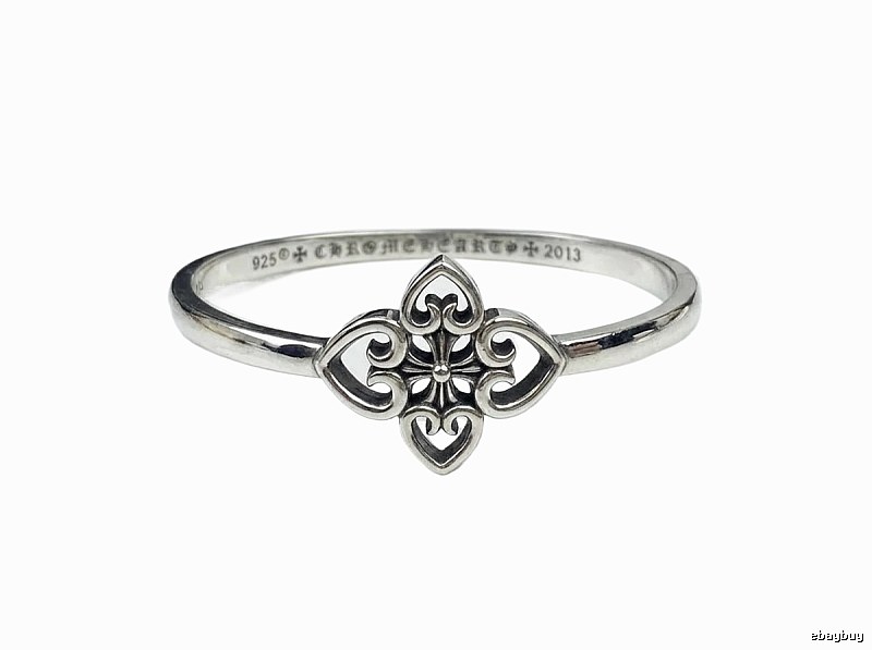 Chrome Hearts Cross Flower Vintage Silver Ring