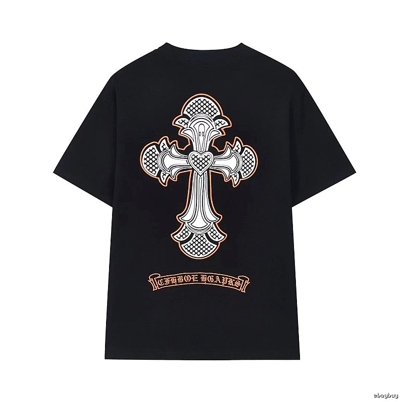 Chrome Hearts Cross Gothic Style Black Short-sleeve T-shirt