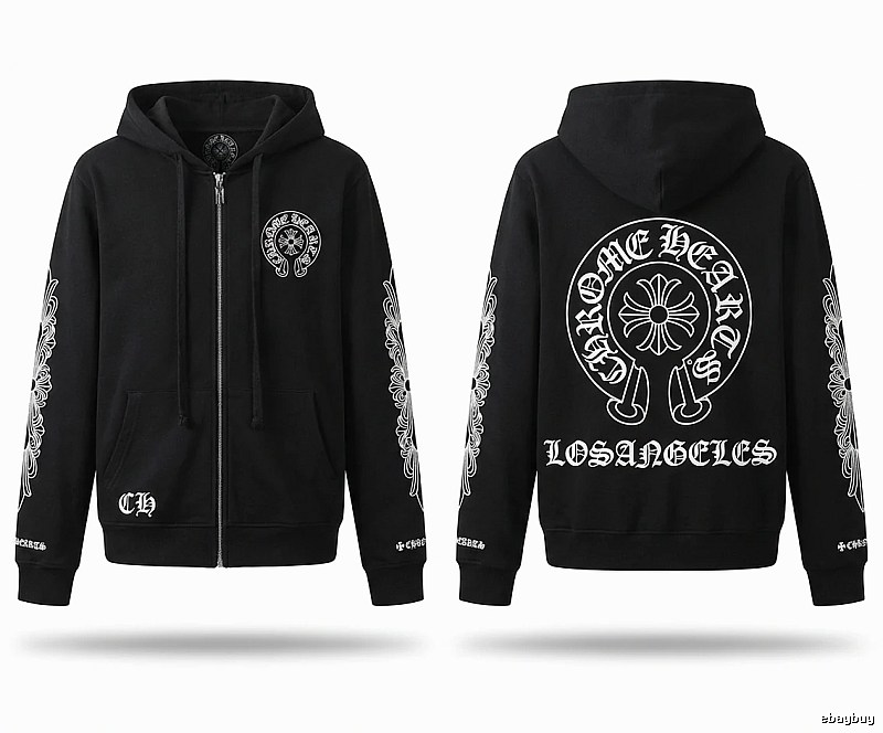 Chrome Hearts dark style black cardigan