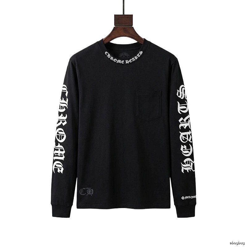 Chrome Hearts Dark Style Long-sleeved Black T-shirt