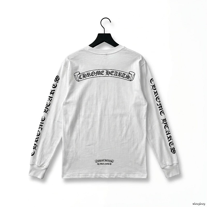 Chrome Hearts Gothic Style White Long-sleeved Shirt