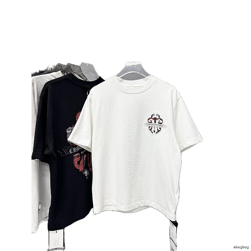 Chrome Hearts Patchwork Cross Street Style White T-Shirt
