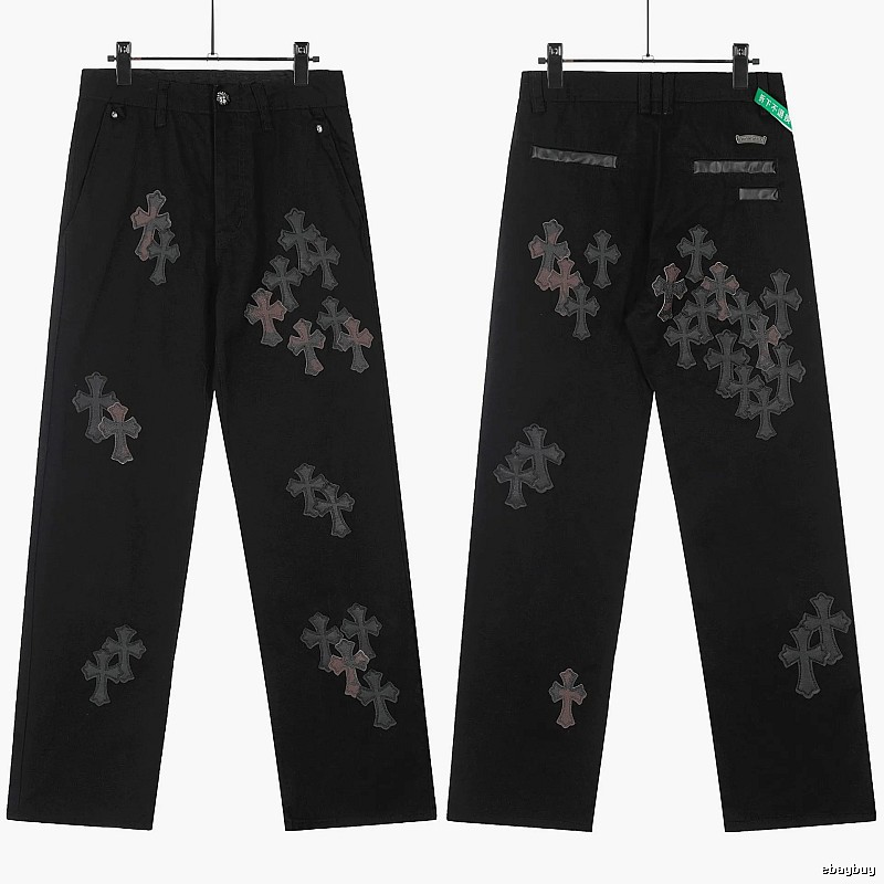 Chrome Hearts Patterned Graphic jeans Light Denim Jeans with Polished Detail