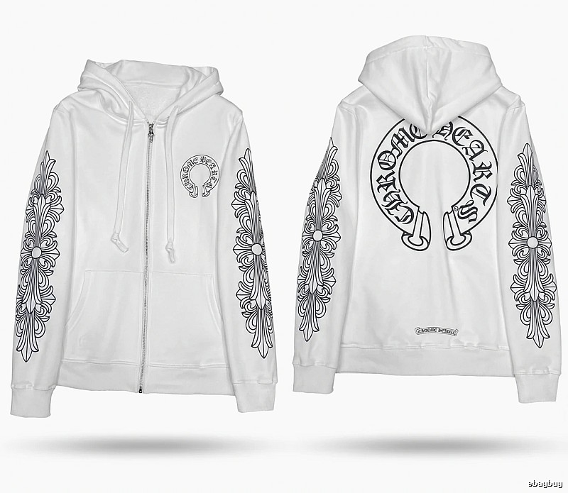 Chrome Hearts Printed Trendy and Cool Style White Hoodie