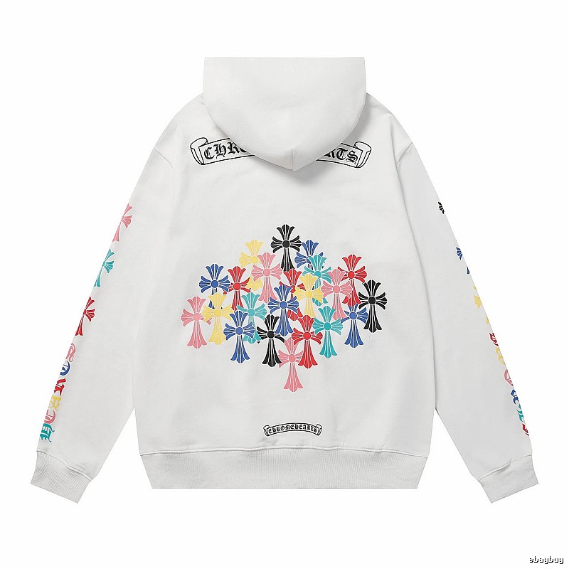 Chrome Hearts Relaxed Cross graphic hoodie Black Blue Cross with Versatile Design