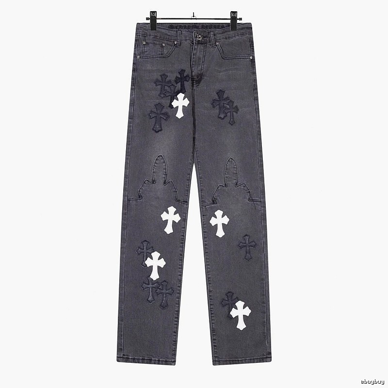 Chrome Hearts Relaxed Graphic jeans Light Denim Jeans with Designer-Inspired Detail