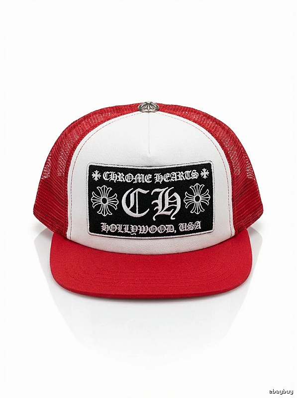 Chrome Hearts Retro Red and White Hat