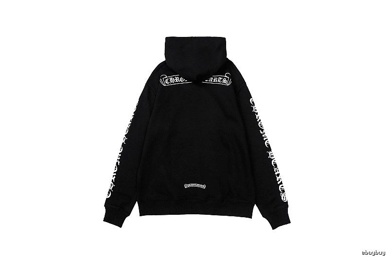 Chrome Hearts Statement Cross graphic hoodie Black Blue Cross for Outdoor Plans