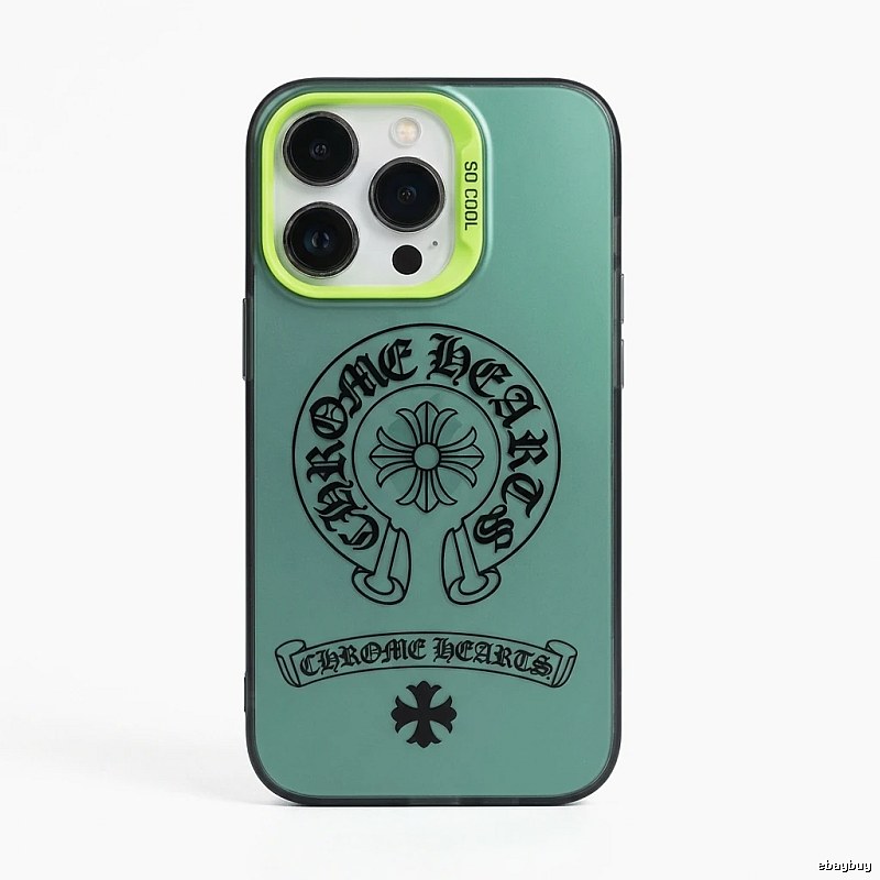 Chrome Hearts trendy and cool style light green iPhone case