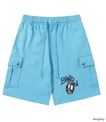 Chrome Hearts Trendy Cool Style Light Blue Shorts