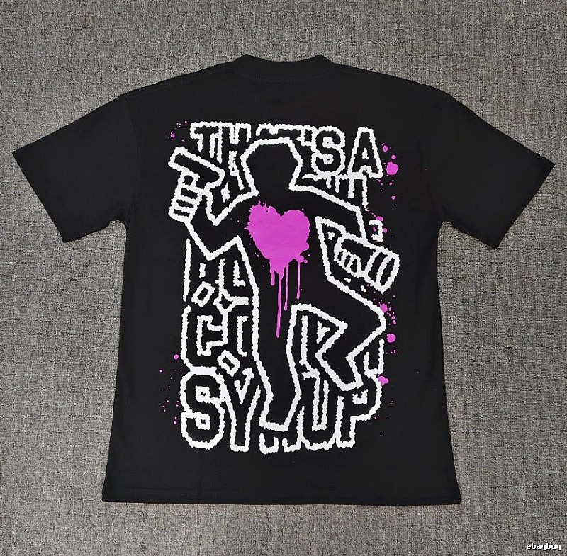 CLOT Heart Graffiti Street Style Black Short-sleeve T-shirt