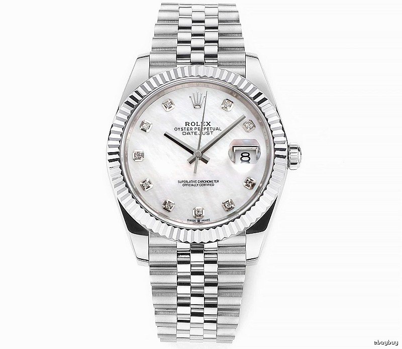 Collector Datejust Automatic Watch by Rolex - Silver And White
