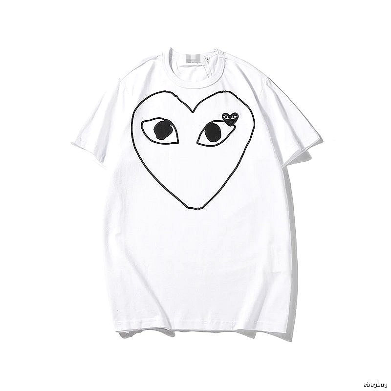 Comme des Garcons PLAY 2023-13 Black Style 2313 Heart Logo T-Shirt Bold Graphic