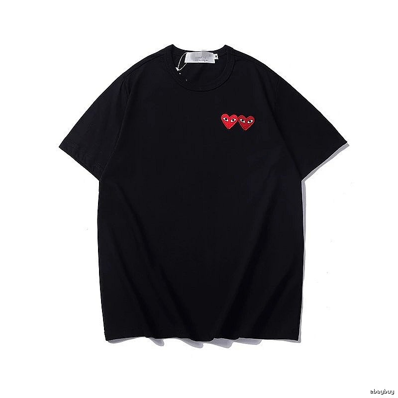 Comme des Garcons PLAY 2023-33 Black Style 2333 Heart Logo T-Shirt Sport Casual