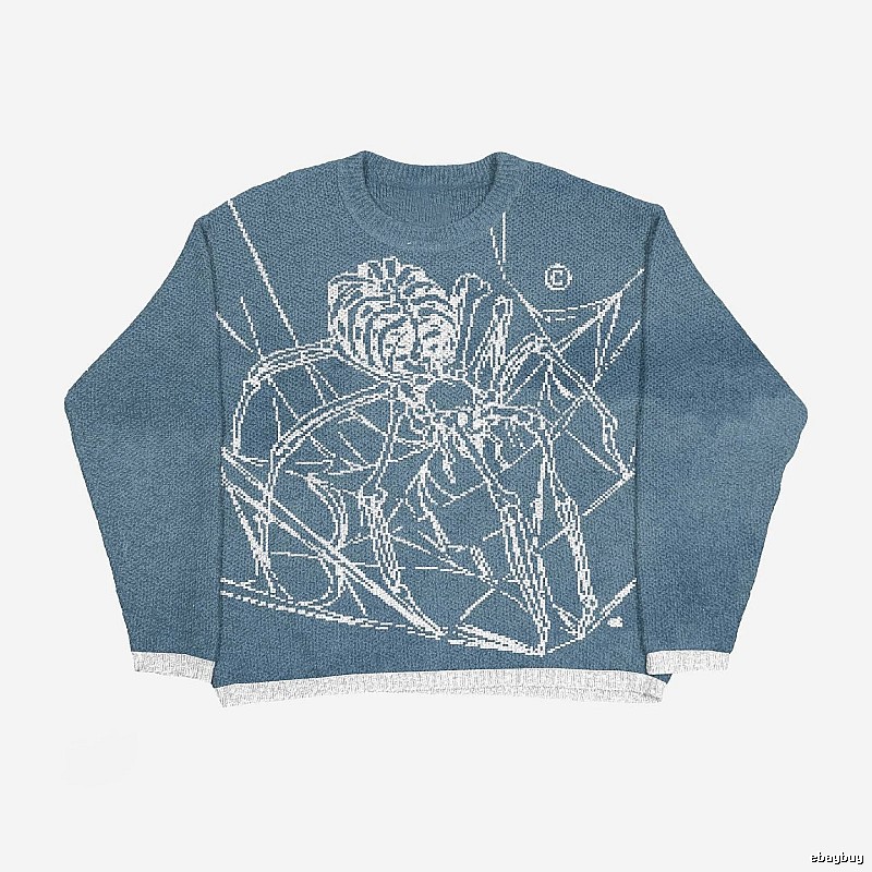 Compact Anime graphic sweater Black Knit Top for Smart Casual Looks