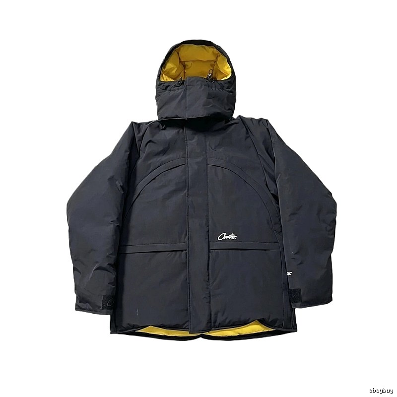 Corteiz Black Functional Style Cotton-padded Jacket