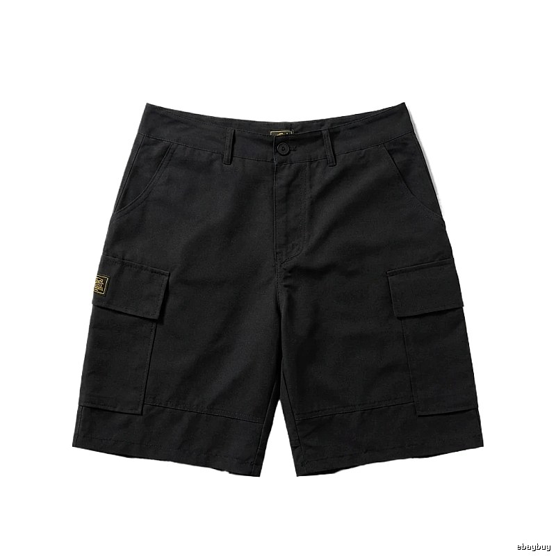 Corteiz Black Workwear-Style Shorts