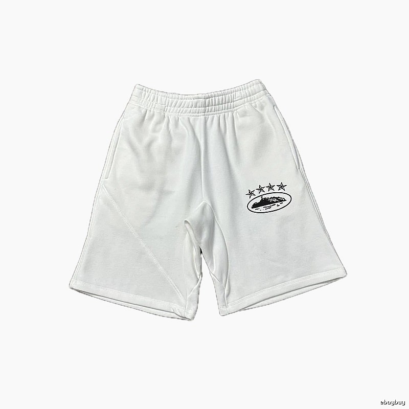 Corteiz Five-Star Trend Brand White Shorts