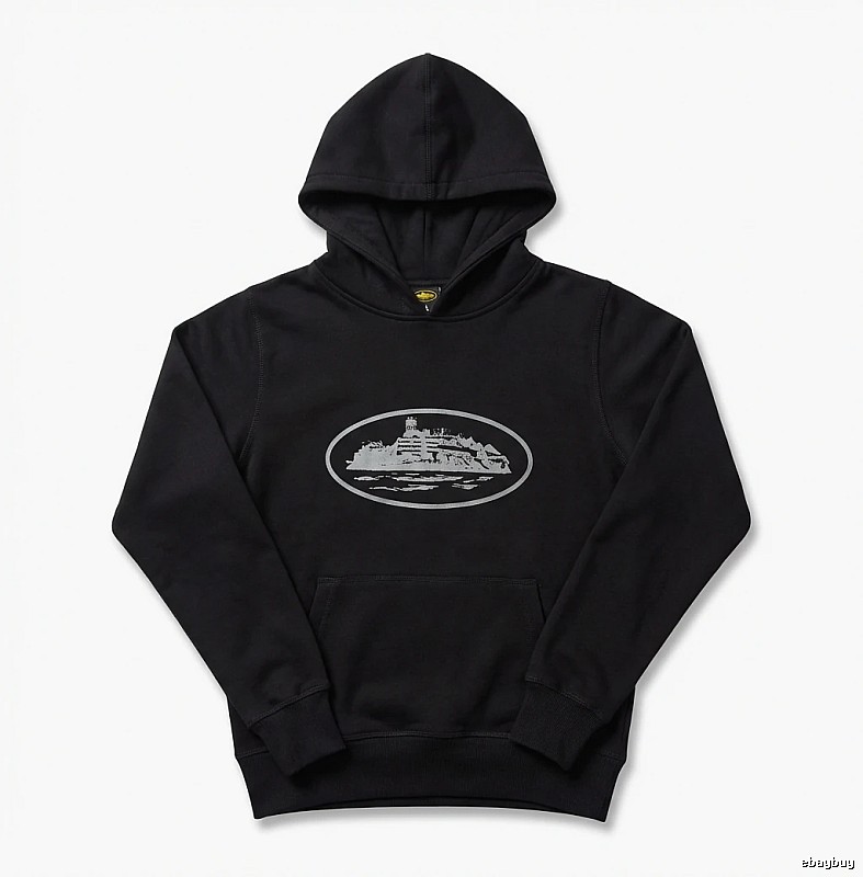 Corteiz Island Logo Minimalist Style Black Sweatshirt