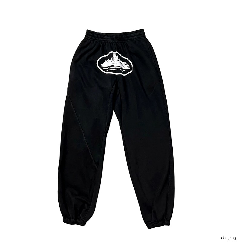 Corteiz Printed Casual Black Pants