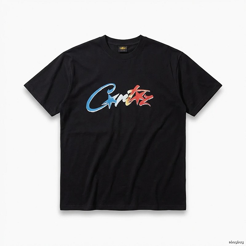 Corteiz Printed Trendy Black T-shirt