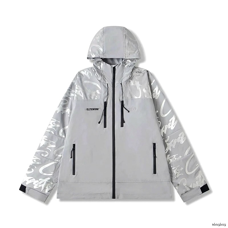 Corteiz Printed Trendy Cool Grey Jacket