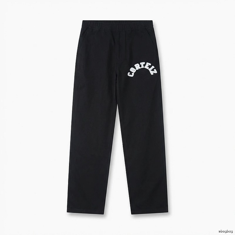 Corteiz retro-style black trousers