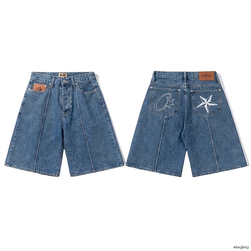 Corteiz retro-style denim shorts