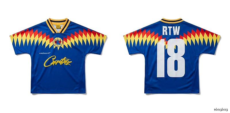 Corteiz RTW Series Retro-Style Blue Jersey