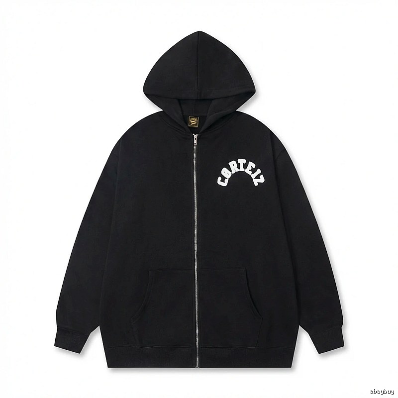 Corteiz street-style black hoodie