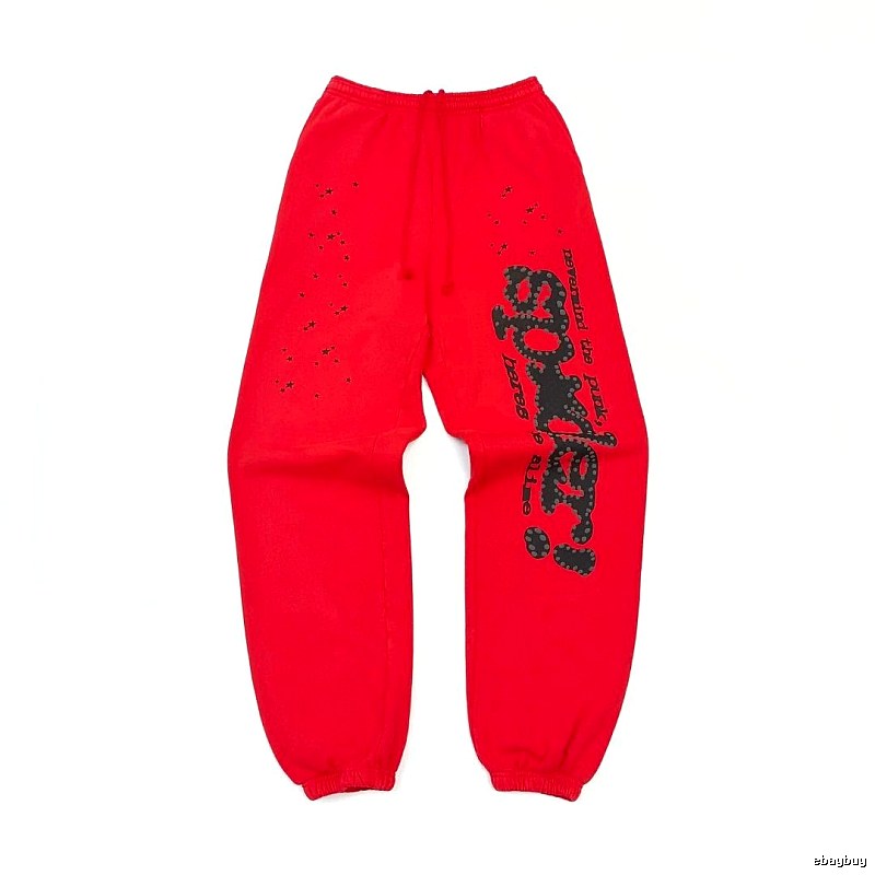 Daily Logo Sweatpants by Sp5der - Red
