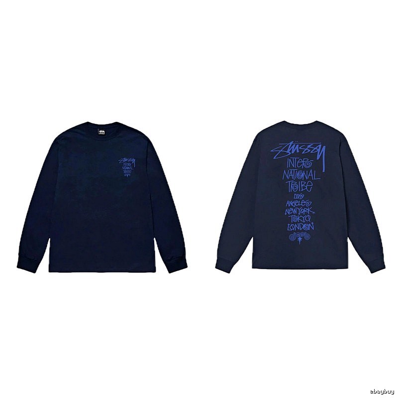 Dark blue hoodie with Stussy graffiti style
