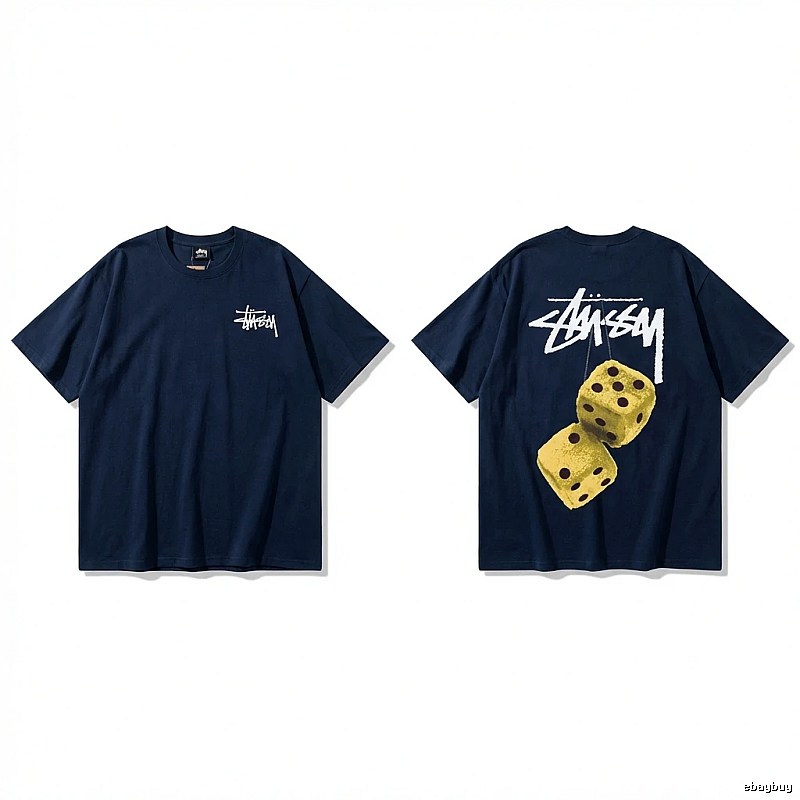 Dark blue T-shirt with Stussy dice pattern