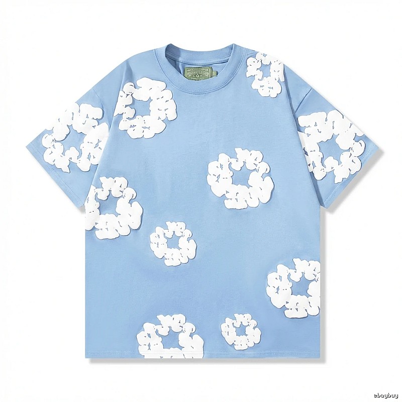 DENIM TEARS Blue Floral Short-sleeve